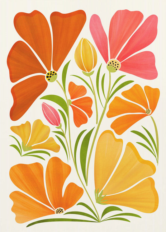 Fleurs sauvages du printemps | Tableaux sur Toile
