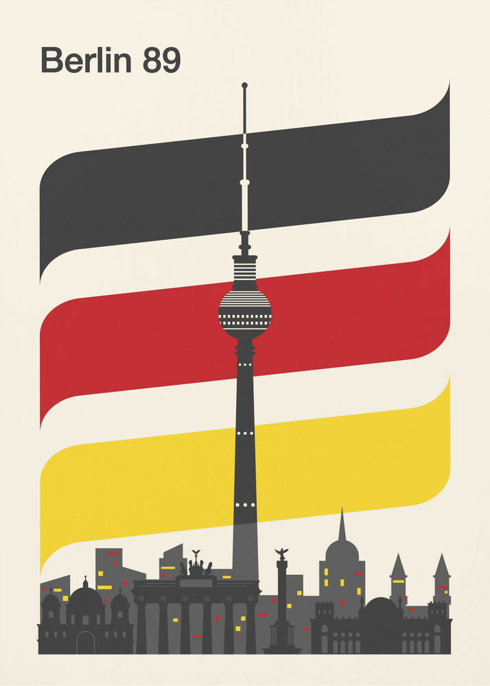 Impresión de viaje retro de Berlín | Impresiones en Lienzo