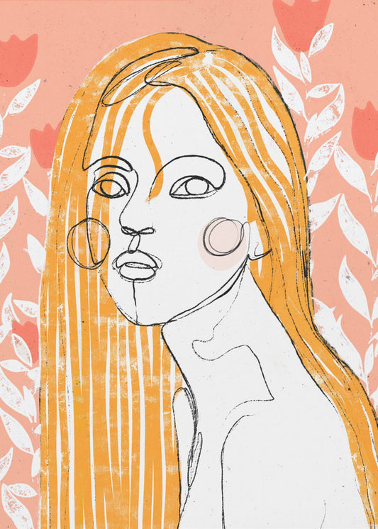 The Tulip Girl (Peach) | Poster