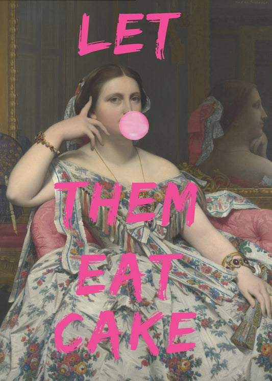 Let Them Eat Cake, Bubble Gum Vintage Portrait | Poster