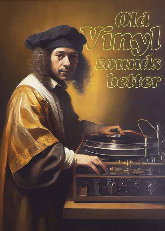 Gammal vinyl låter bättre | Affisch