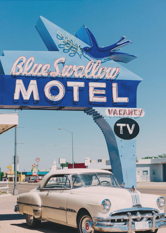 Motel Blue Swallow | Tableaux sur Toile