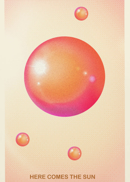 GRAPHIQUE RÉTRO N° 4 / VOICI LE SOLEIL | Toile