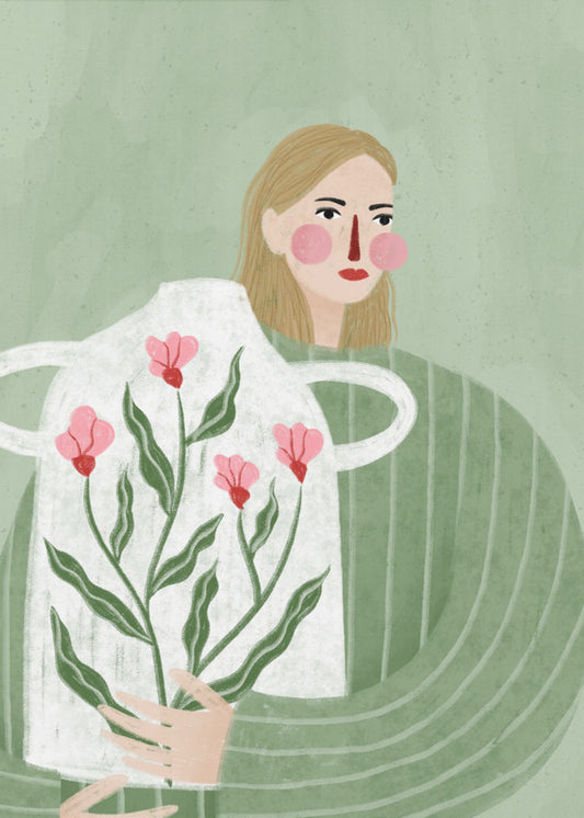 The Woman With Pink Vase | Poster