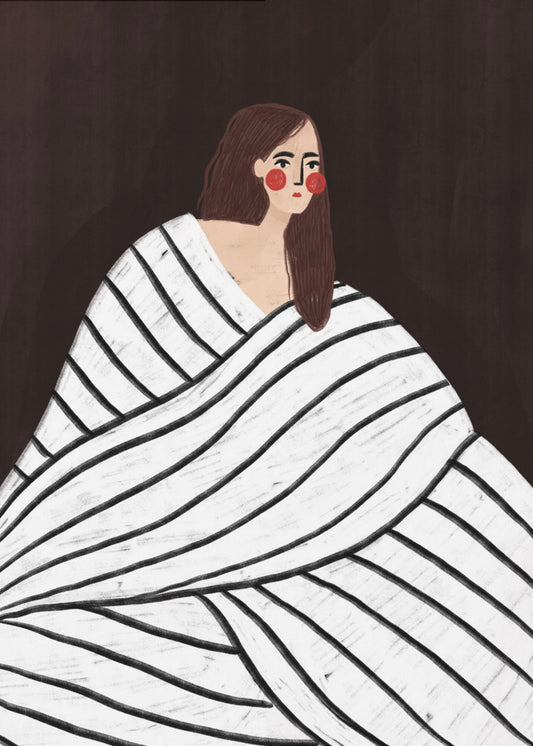 The Woman With Black and White Stripes | Poster