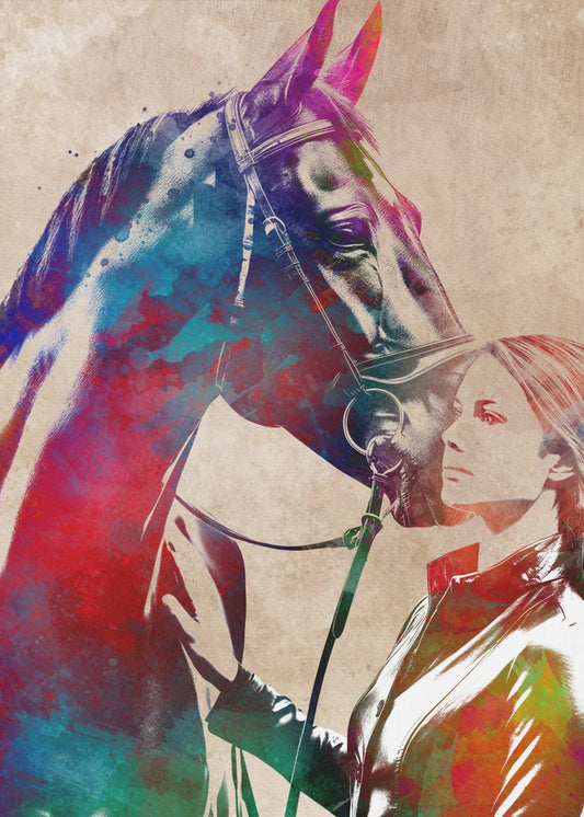 Horse Rider sport art | Canvas