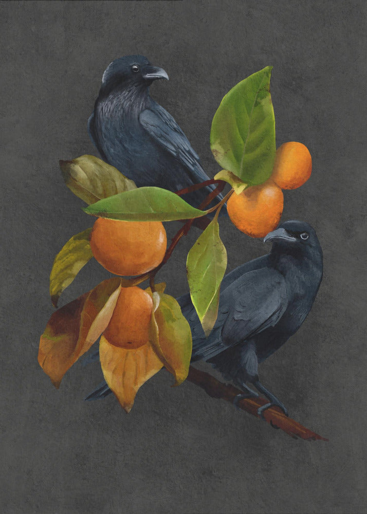 Crows and Persimmons | Poster