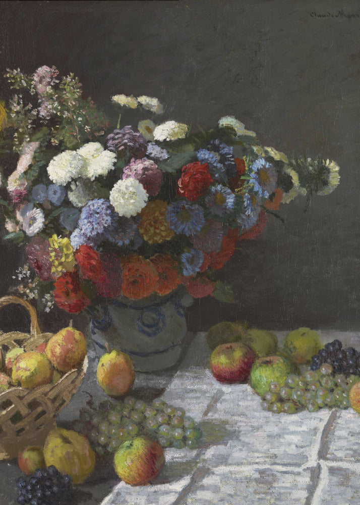Still Life With Flowers and Fruit (1869) By Claude Monet | Poster