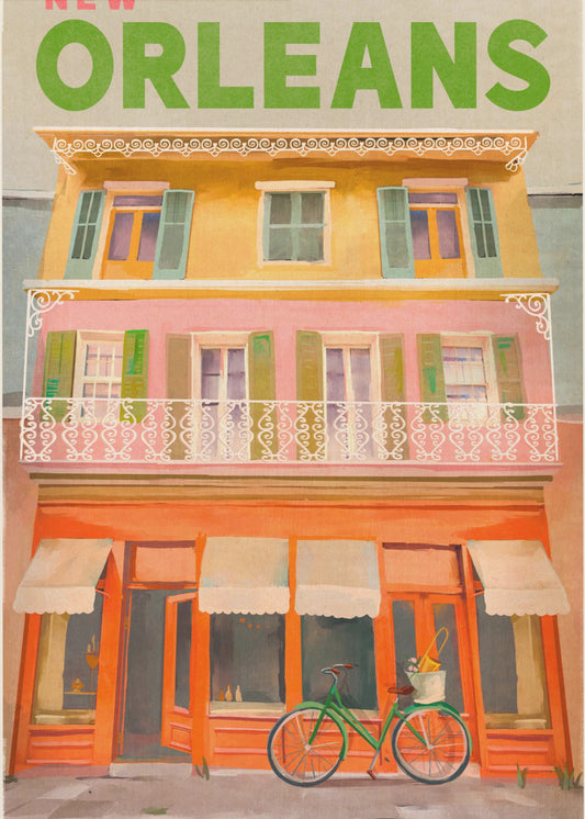New Orleans, Louisiana - Vintagerejser Plakater - Kunsttryk | Lærredsbilleder