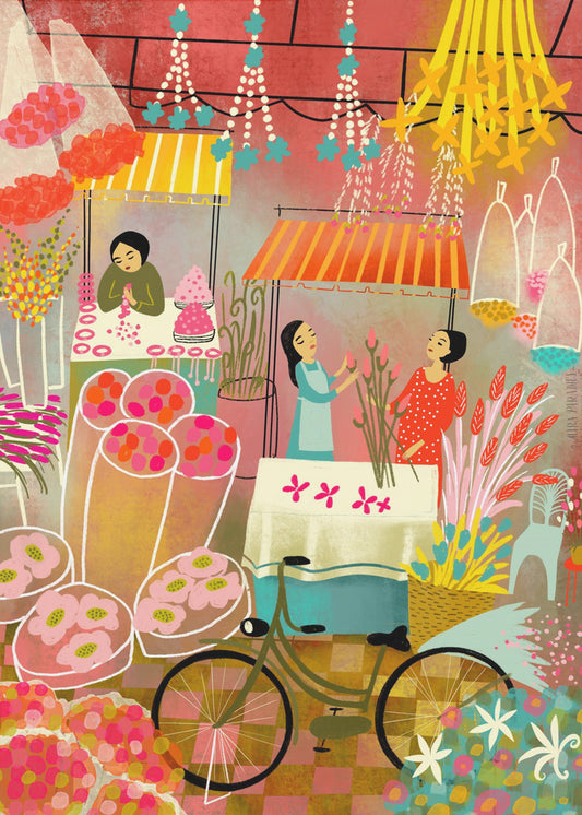 Marché aux fleurs de Bangkok | Tableaux sur Toile