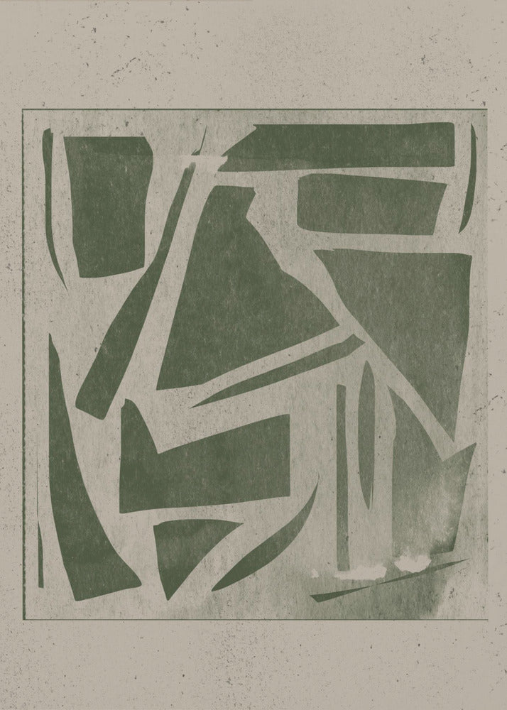 Green Geometric Maze | Poster