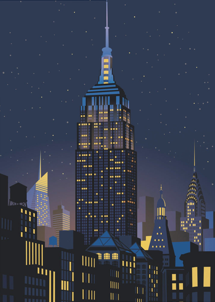 Manhattan de Nueva York de noche | Impresiones en Lienzo