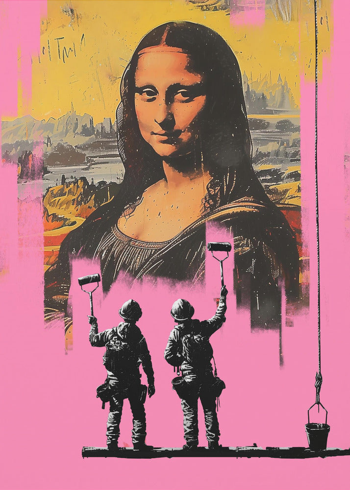 Vaaleanpunainen Monalisa | Canvastaulut