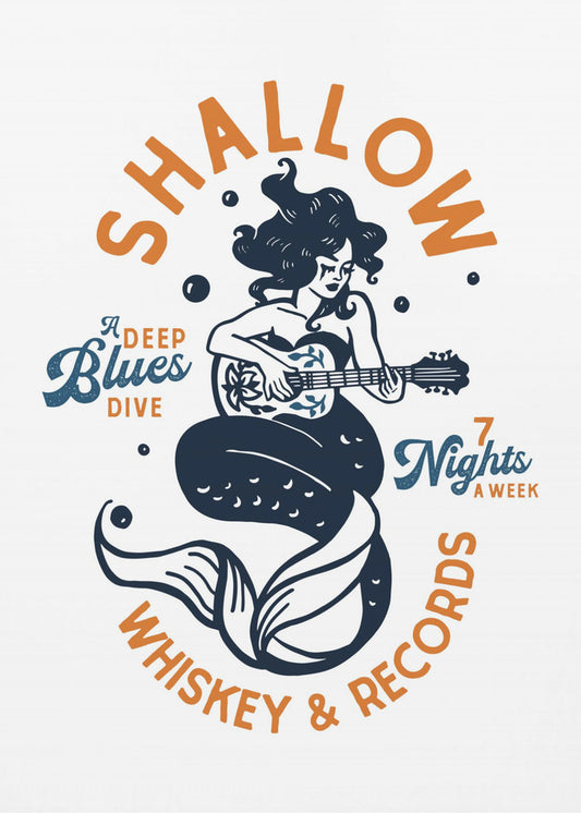 Shallow Whiskey & Records Dive Bar Musik Havfrue | Lærredsbilleder