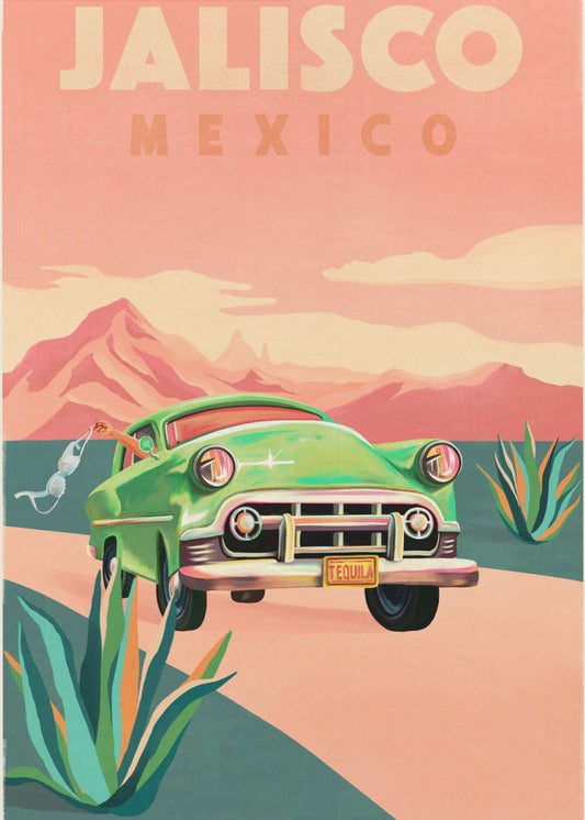 Jalisco Mexico Vintage Rejser Plakater - Kunsttryk | Lærredsbilleder