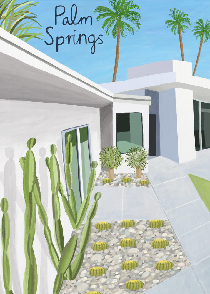 Architettura moderna di Palm Springs dell'artista Carla Daly | Stampe su Tela