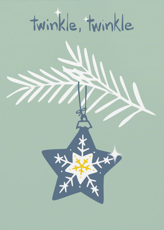 Fröhlich funkelnder Weihnachtsstern Mint | Poster