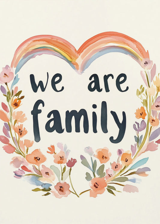 Wir sind eine Familie (Blumen Nr. 02) | Poster - Kunstdruck