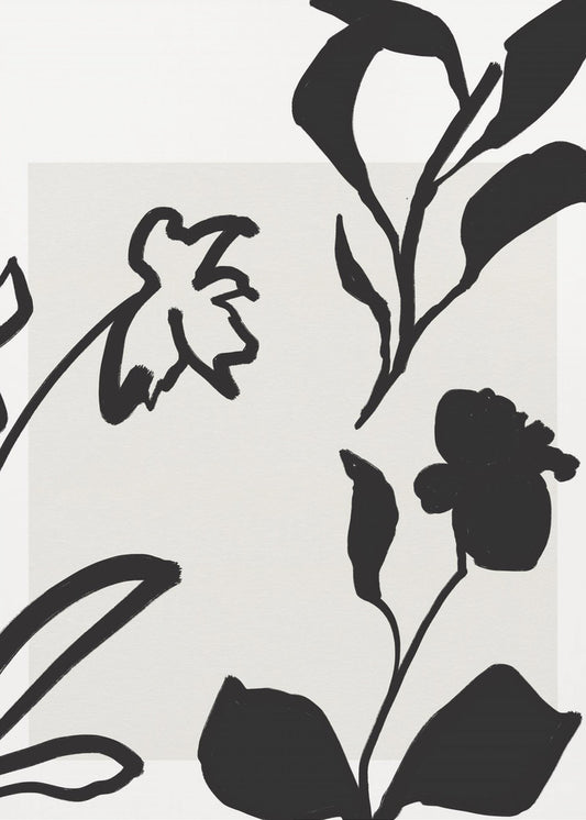 Monochrome Blüten | Poster