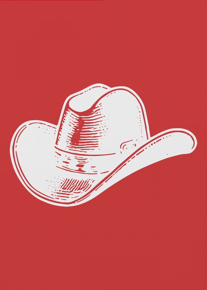 Punainen cowboy-hattu | Canvastaulut