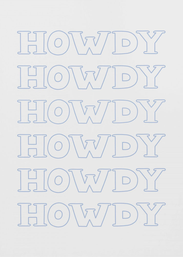 Blaues Howdy | Leinwand-Bilder