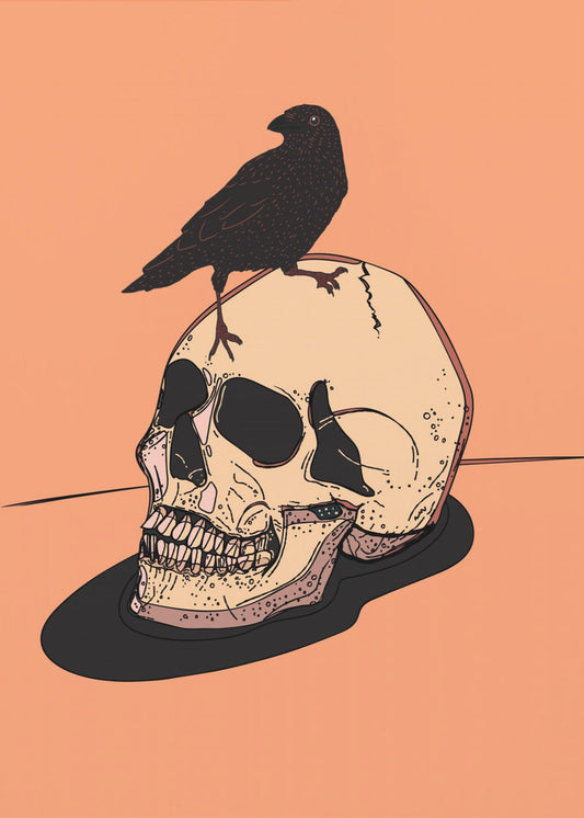Skull And Raven | Canvas