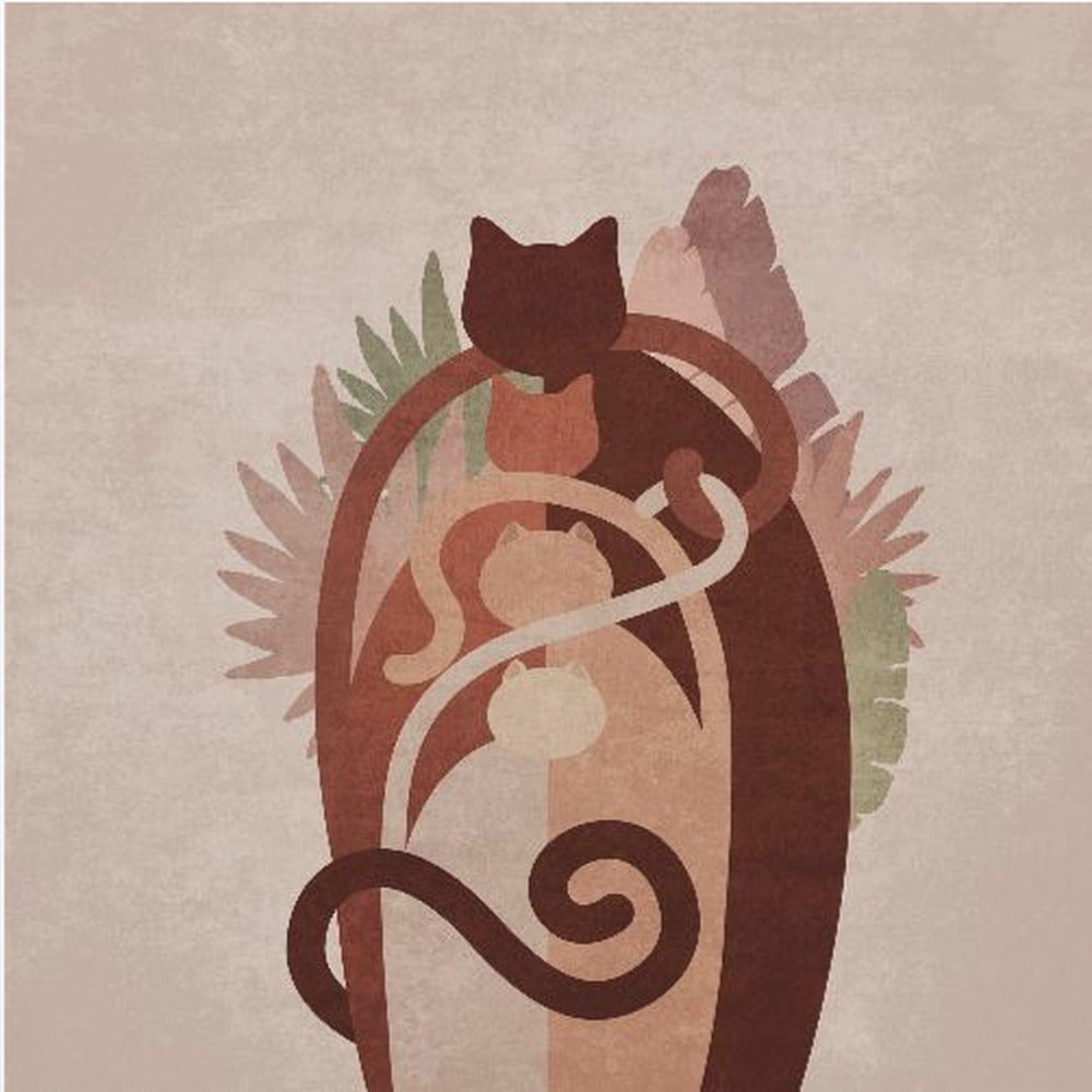 Kattgänget Boho-text | Poster