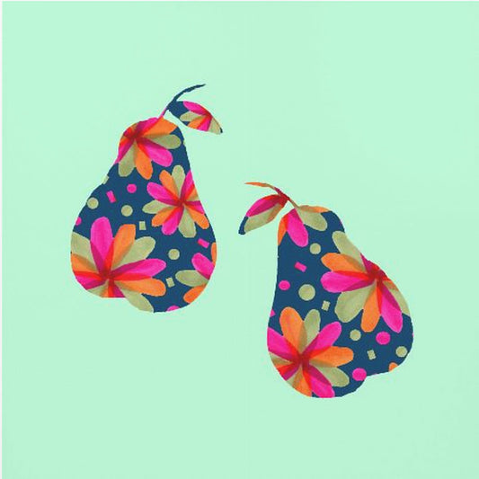 Pears In Pattern Art Print | Canvas