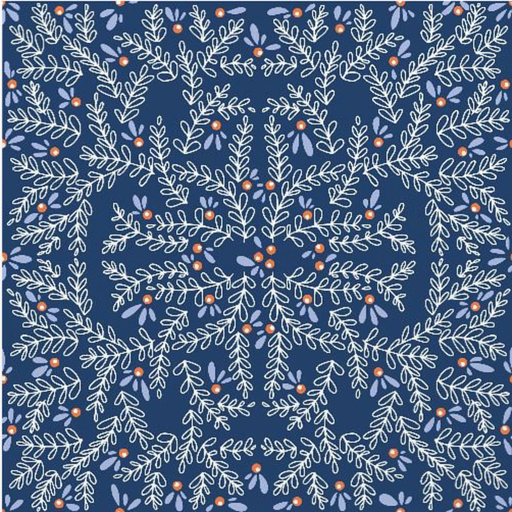 Wonderful twigs blue pattern | Poster