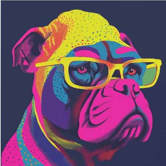 Canine Neon Vibes | Canvas