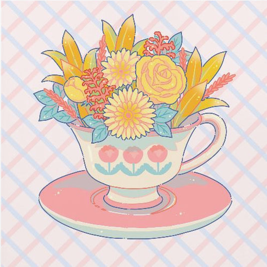 Flower Teacup | Canvas