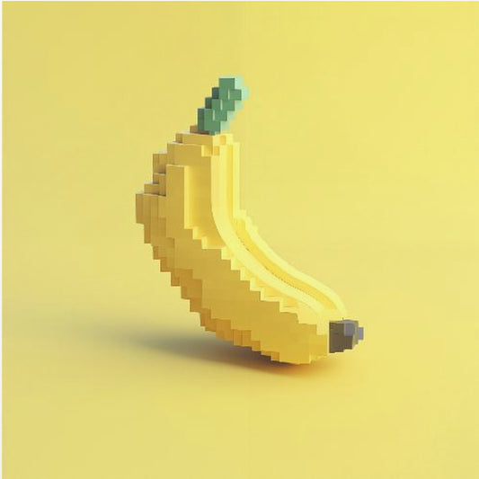 Pixelfrukt Stiliserad Banan | Poster